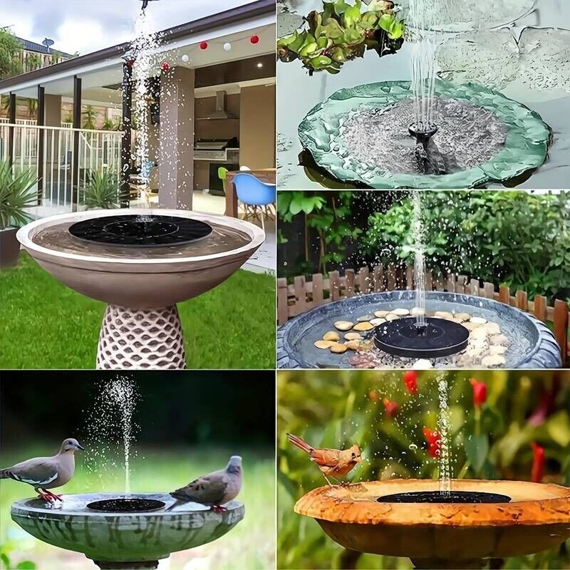 Solar Brunnen angetriebene Wasserpumpe Floating Garten Pool im Freien,Vogel Bad