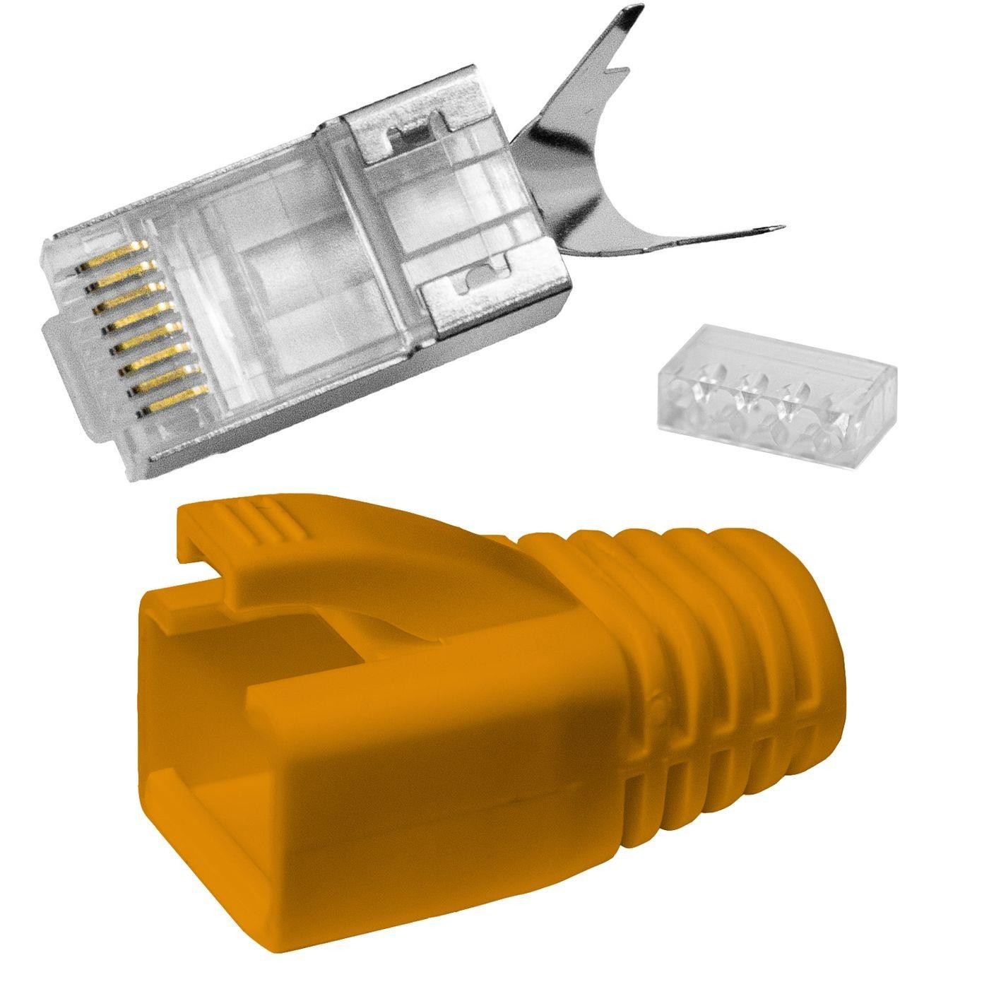 RJ45 Netzwerkstecker 10er Set – Vergoldete Kontakte für CAT5 bis CAT7