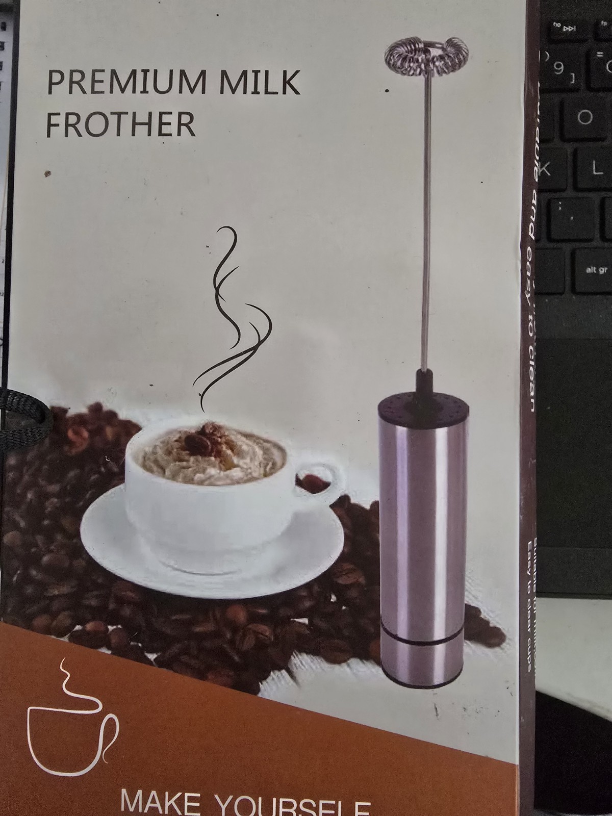 Elektrischer Milchaufschäumer mit 3 Aufsätzen – Für Latte, Cappuccino und Kakao
