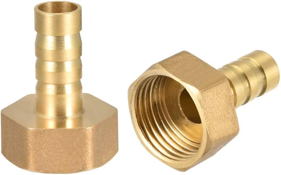 Messing Schlauchtülle 6 mm mit 1/2 Zoll Innengewinde im 2er Set