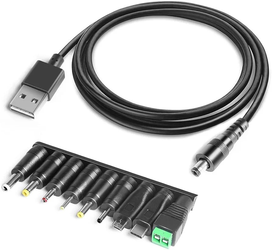 Universal USB Kabel 1,8m 10 in 1 auf Hohlstecker 9 Stecker für JBL Charge 1 2 3,