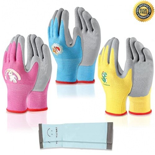 Arbeitshandschuhe für Kinder, Kinder Gartenhandschuhe 3 - 5 Jahre