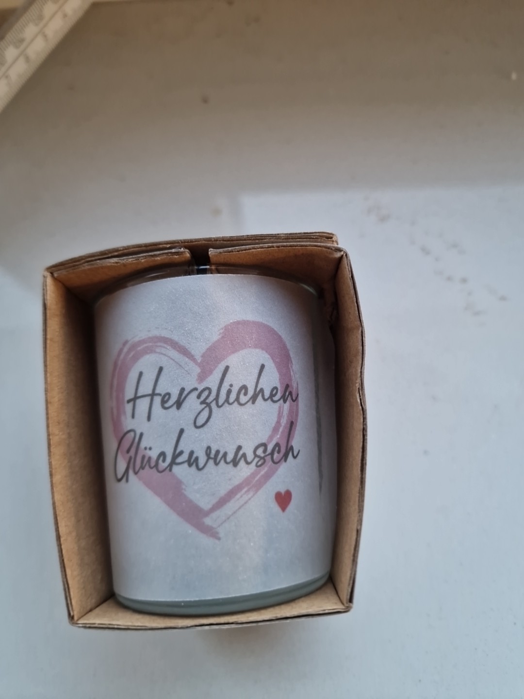 " Herzlichen Glückwunsch " Wunschlicht Mit Teelicht