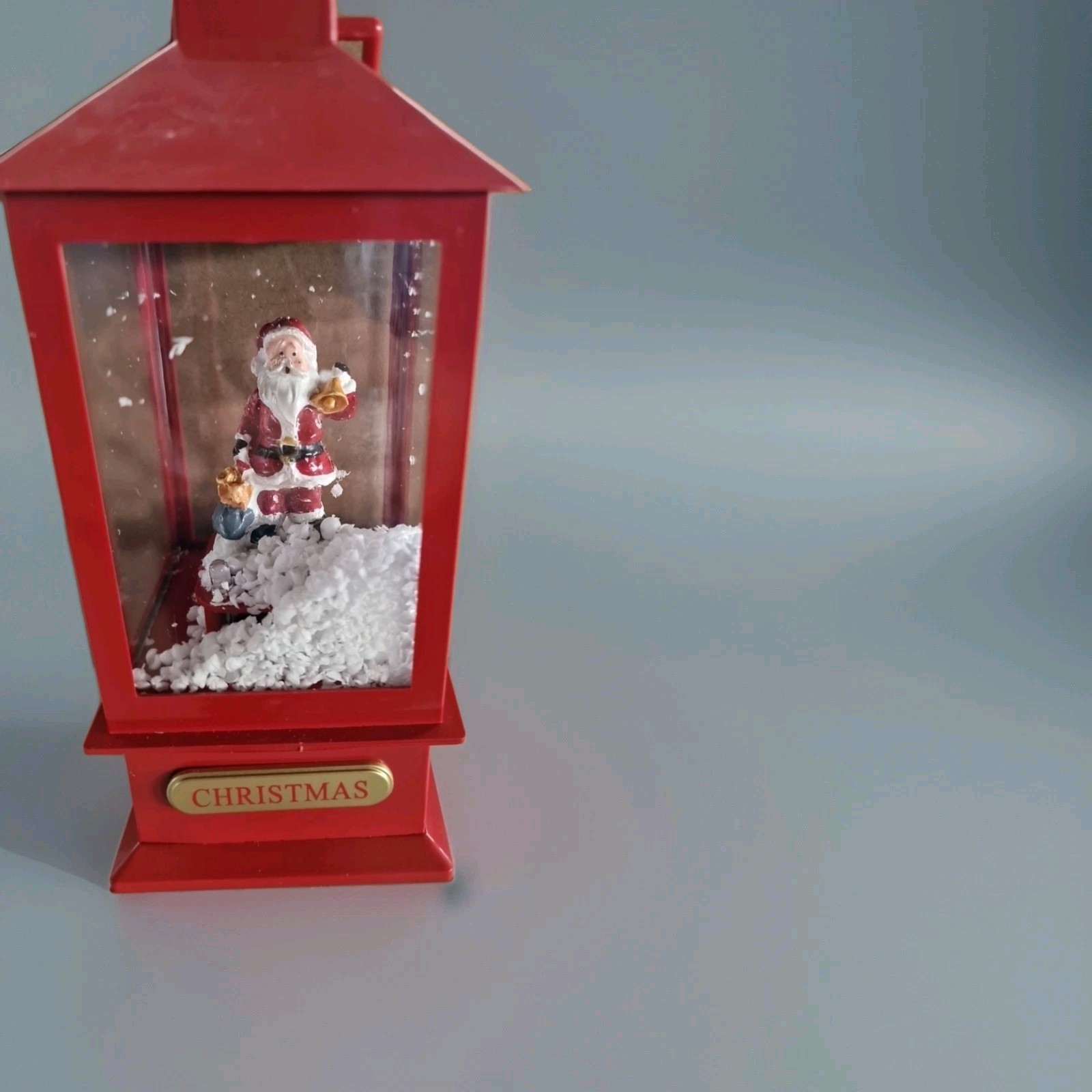 LED Schneelaterne 9 x 23 cm als Weihnachtsdekoration
