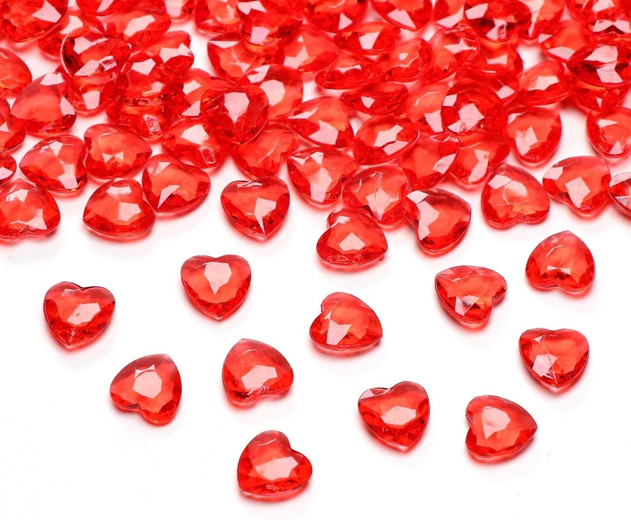 Herzen Diamantkristalle 12mm glitzernde Streudeko  verschiedene Farben