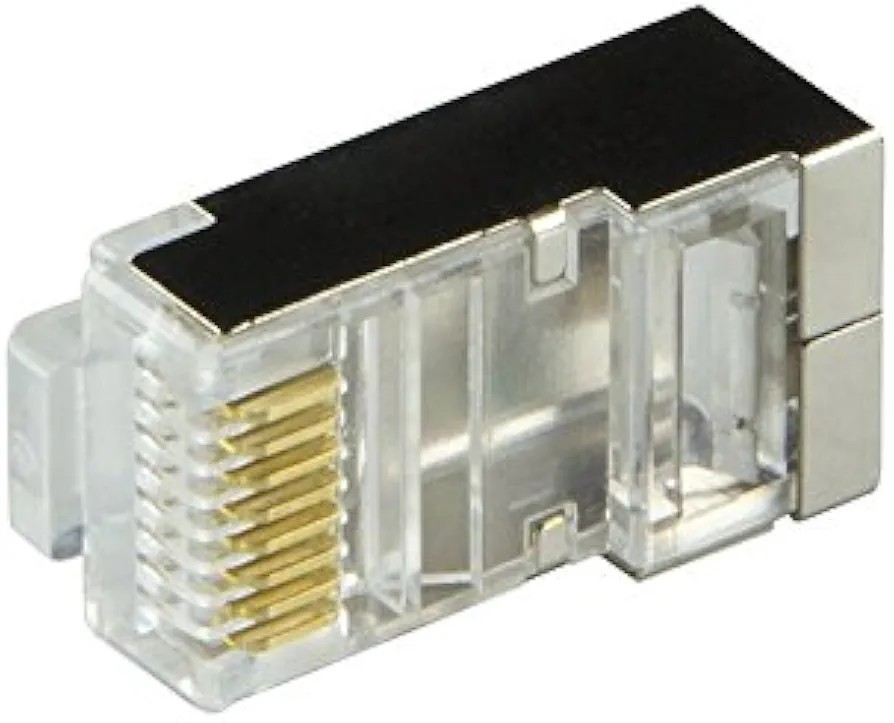 RJ45 CAT6 Netzwerkstecker 10er Set – Crimpstecker mit Einfädelhilfe