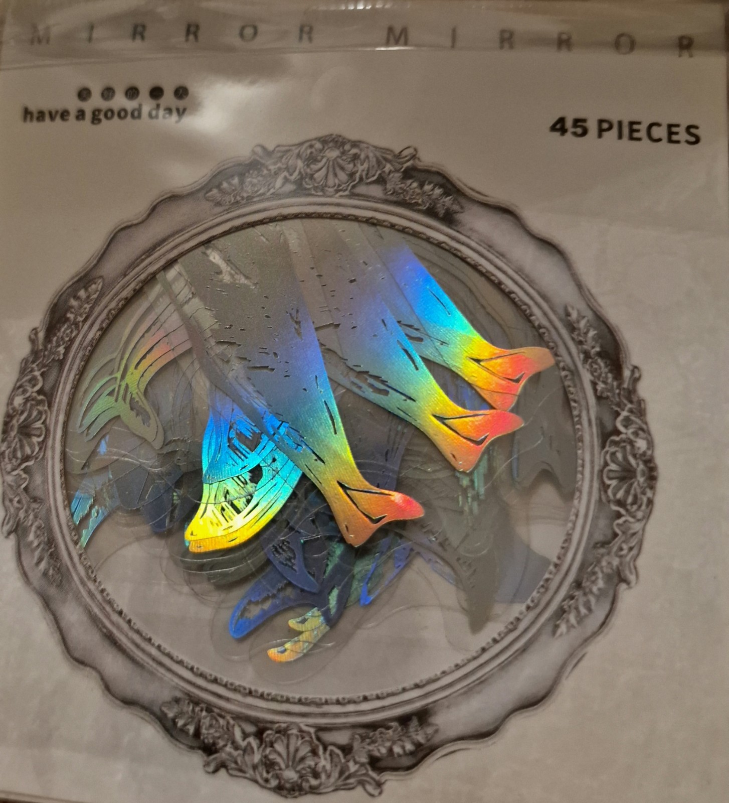 Holografische Wal Aufkleber mit Glitzereffekt