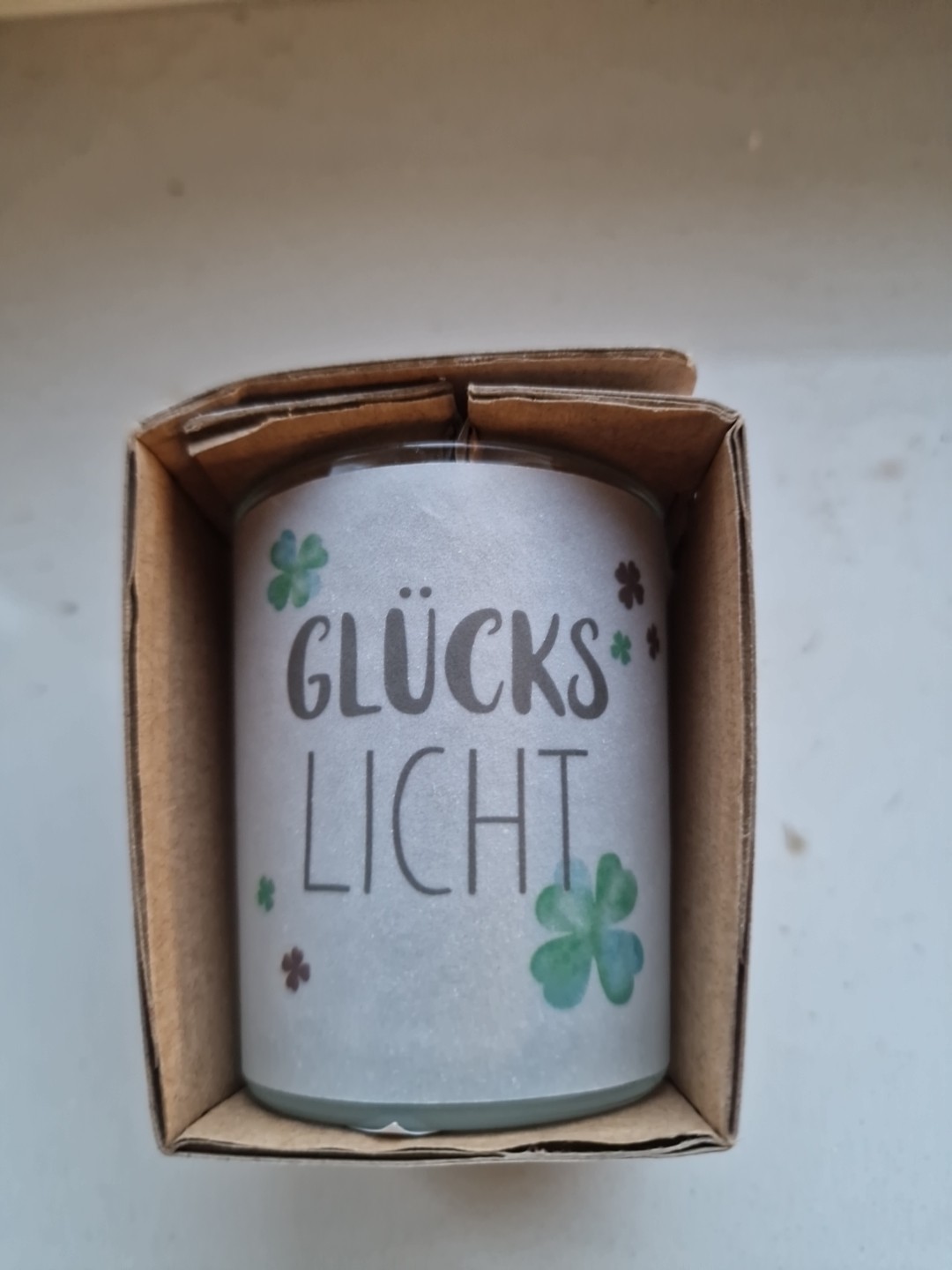 " Glückslicht " Wunschlicht Mit Teelicht