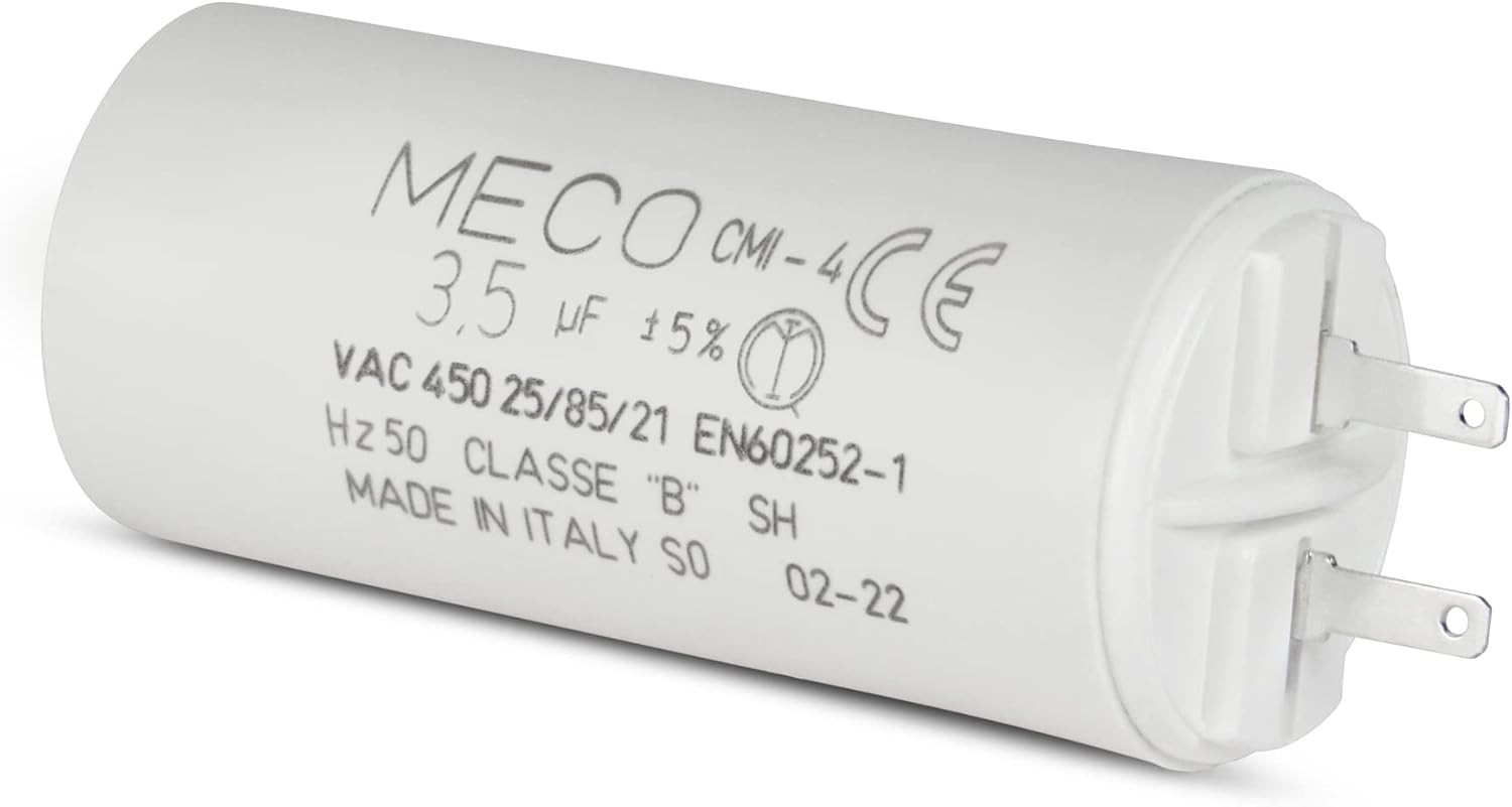 Kondensator 3,5 µF für Rollläden, Zylindrisch, Durchsteckmontage, 56 mm, 28 mm,