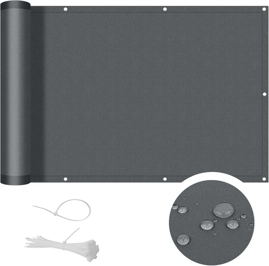 Balkon Sichtschutz 90x300cm mit UV-Schutz für PES...