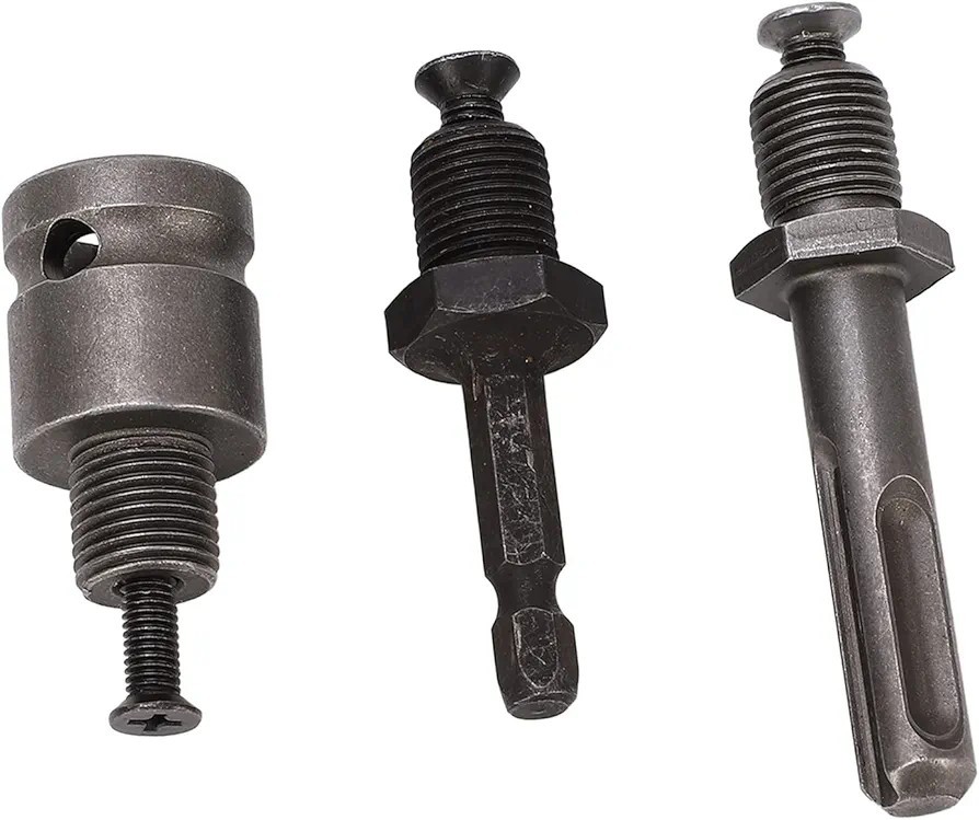 3 x 1/2-20UNF Bohrfutter-Konverter-Adapter, SDS-Plus Sechskant-Stecknuss,...