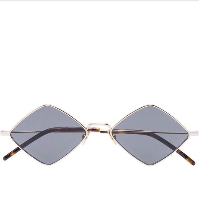 Viereck Sonnenbrille Frauen grau Linsen Vintage