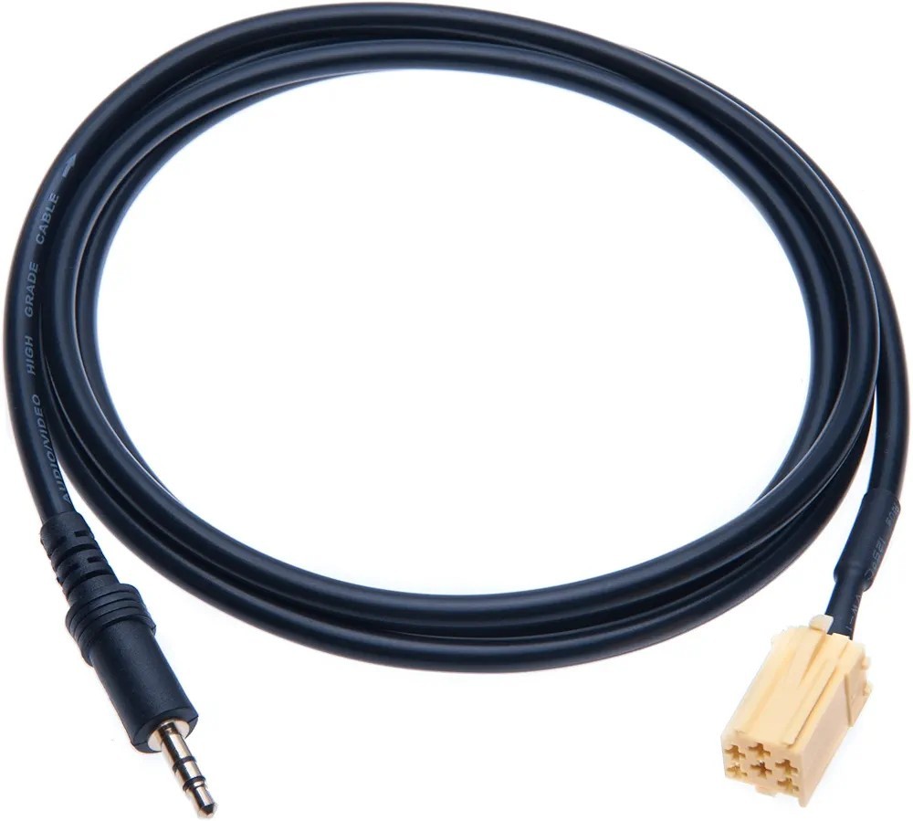 Auto Aux-In Adapter 3.5mm AUX Audio Kabel Adapter Kompatibel mit FIAT 500, Punto