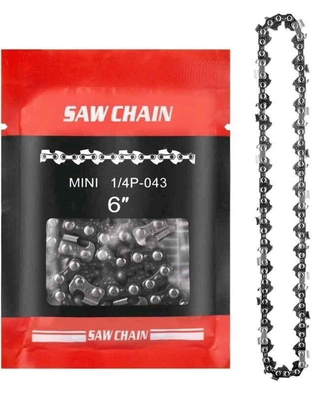 Ersatzkette für 6 Zoll Mini Kettensäge – Robuste Sägekette mit 37 Gliedern