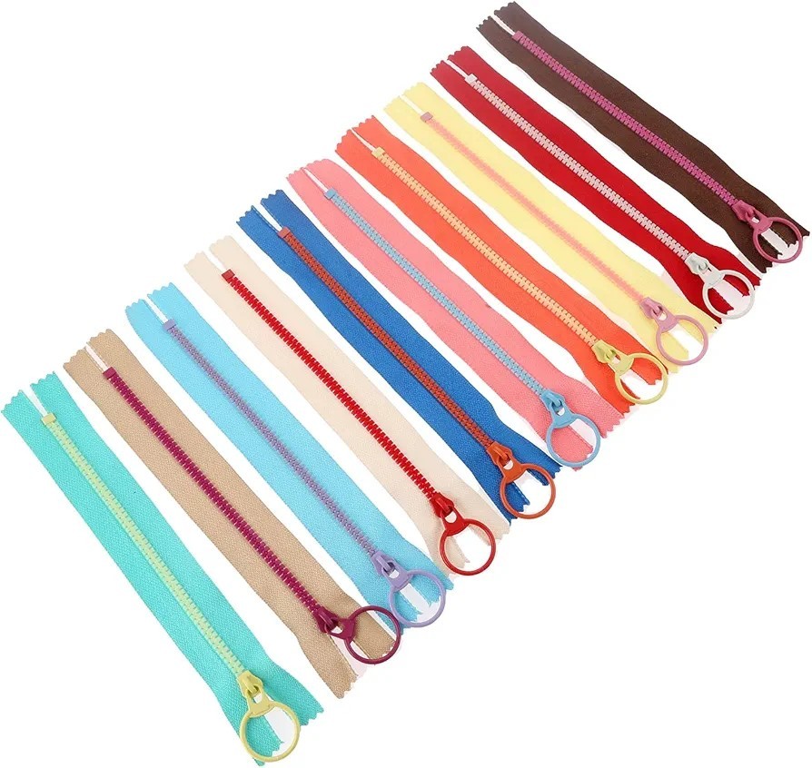 9 Stücke  Reißverschlüsse Coil Bunten Reißverschluss mit Ring Multicolor...