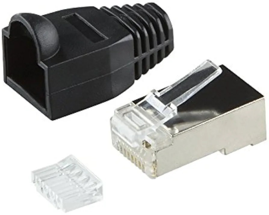 RJ45 CAT6 Netzwerkstecker 10er Set – Crimpstecker mit Einfädelhilfe