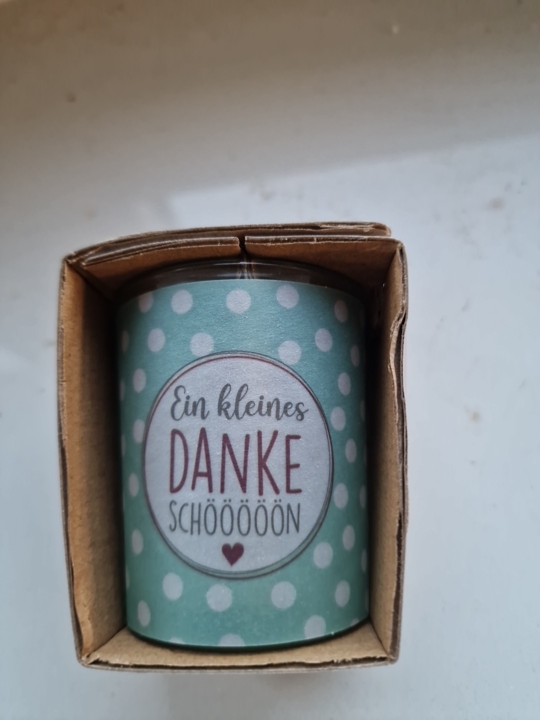 " Ein kleines Dankeschön " Wunschlicht Mit Teelicht