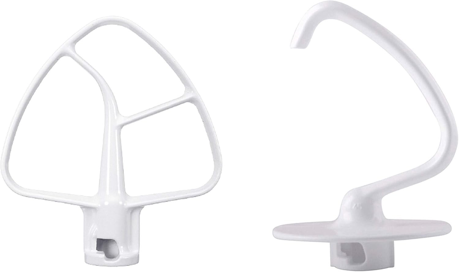 Knethaken und Flachrührer Set Zubehör für KitchenAid Küchenmaschine 5KSM90,...