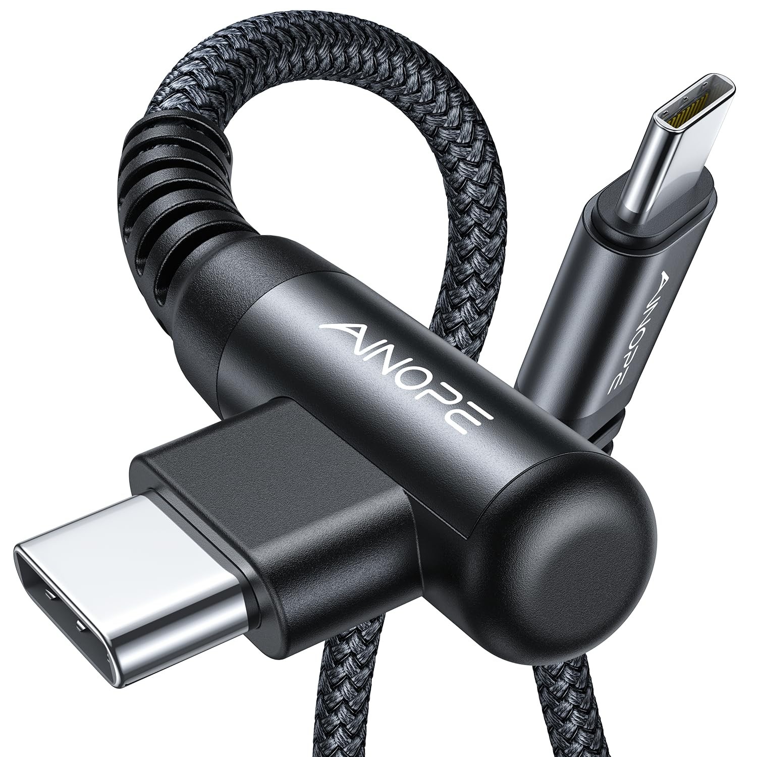 USB-C auf USB-C Schnellladekabel 60W – Rechtwinkliger Stecker für mehr Komfort