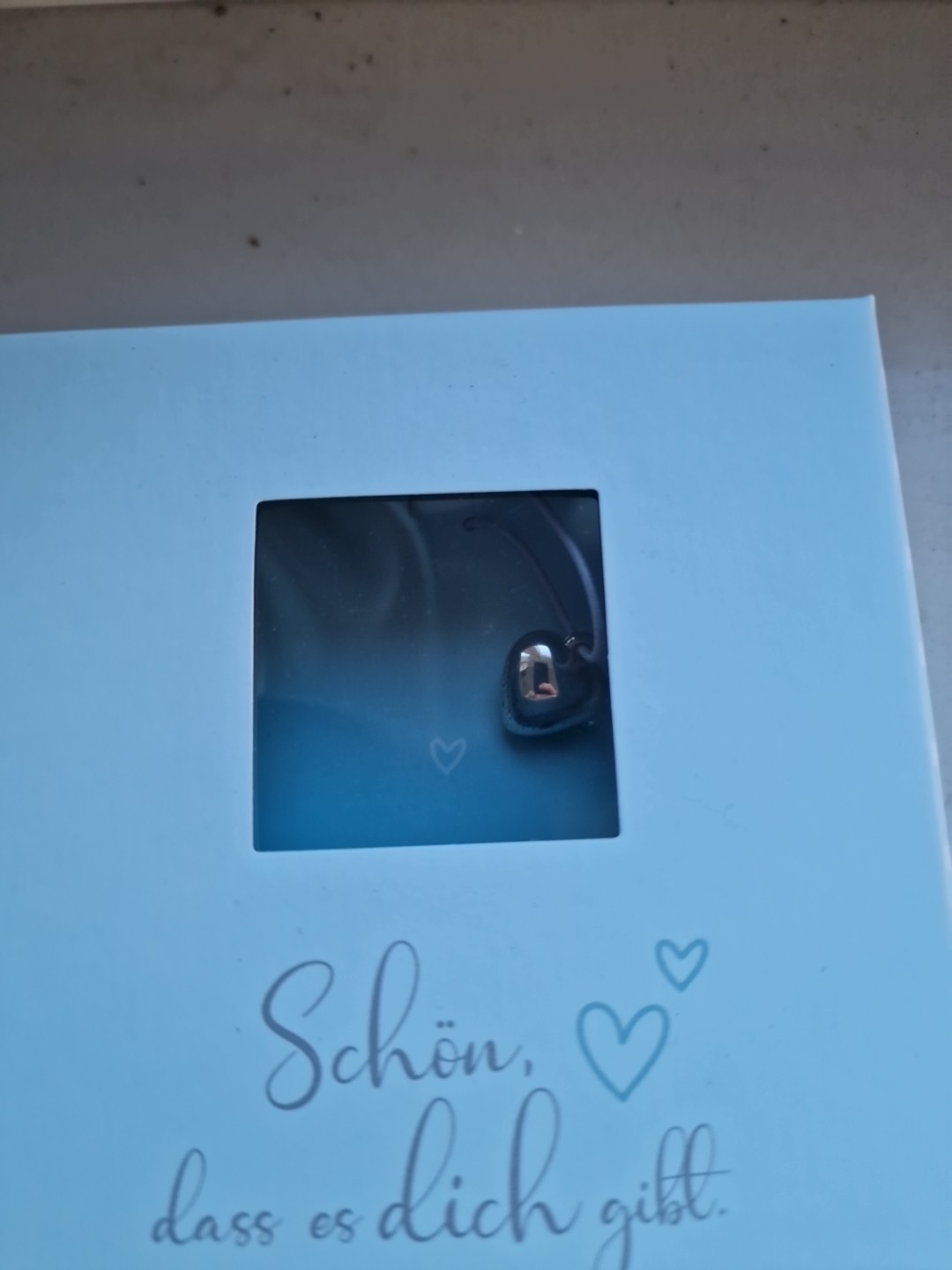 Geschenkbox " Schön das es dich gibt "  mit Anhänger