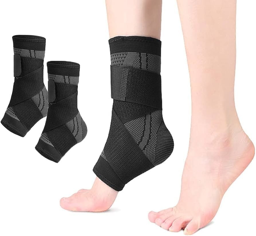 1 Paar Knöchelbandage, Einstellbar Sprunggelenkbandage, Fußbandage, Bandage...