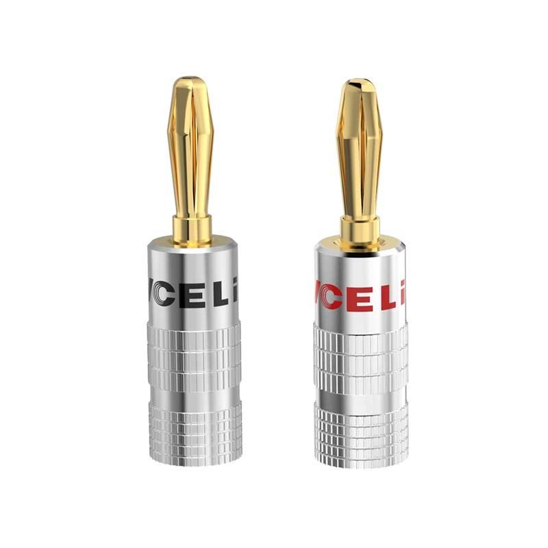 Bananenstecker für Lautsprecherkabel - 2 Stück Stecker als Set - Steckverbinder