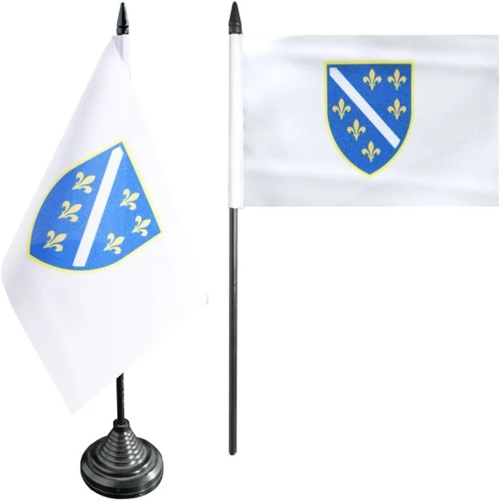 Tischflagge Bosnien 1992–1998 10 x 15 cm – Historische Dekofahne