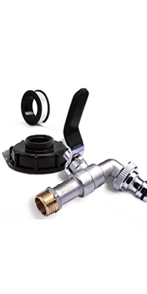 Kugelauslaufhahn Adapter S60x6 Messing IBC Auslaufhahn 3/4 Zoll...