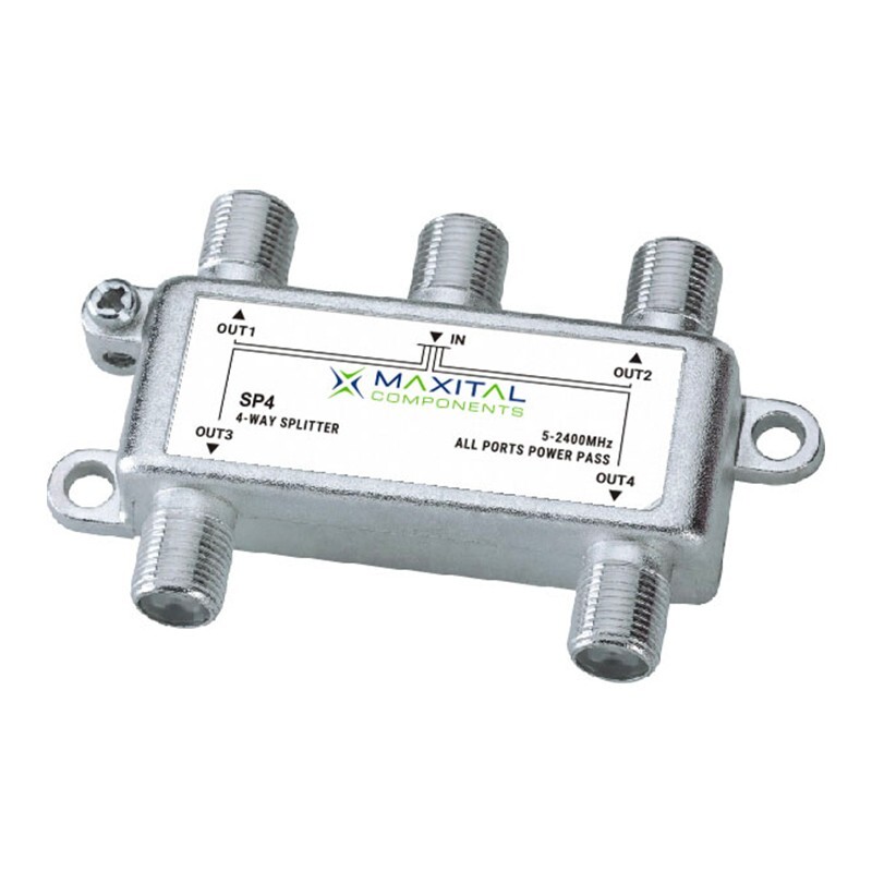 SP4 4-FACH TV-SAT SPLITTER MIT DC DURCHGANG