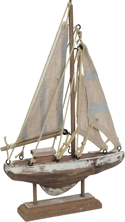 Segelboot im Treibholz Look – Maritime Tischdekoration aus Holz