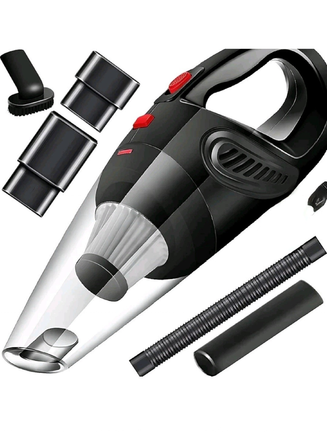 4-in-1 Handstaubsauger 12V – Kompakter Auto Staubsauger mit Zubehör